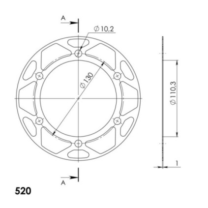 Supersprox Edge 486:41 Blue aluplate