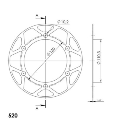 Supersprox Edge 486:43 Red aluplate