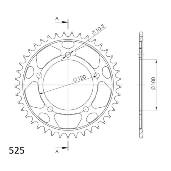 Supersprox Rear Sprocket Steel RFE-7026:40