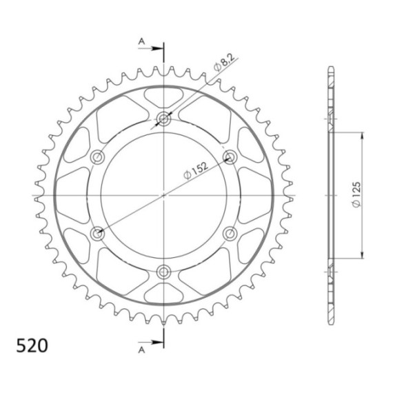 Supersprox Rear Sprocket Steel RFE-8000:49