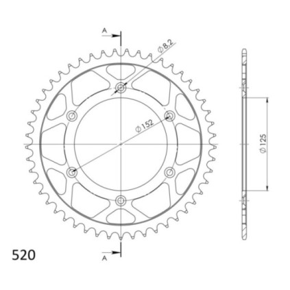 Supersprox Rear Sprocket Steel RFE-8000:49