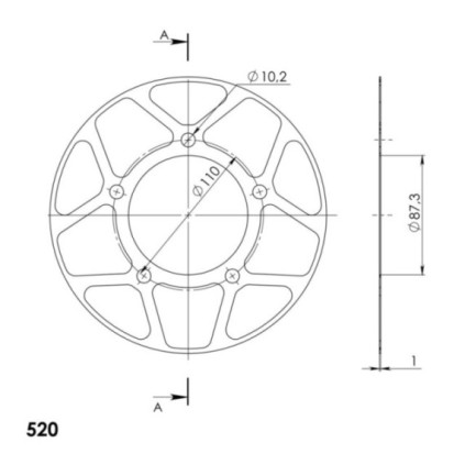 Supersprox Edge 823:46 Blue aluplate