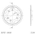 Supersprox Rear Sprocket Steel RFE-868:40