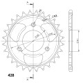 Supersprox Rear Sprocket Steel RFE-883:28