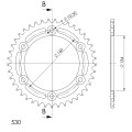 Supersprox Rear Sprocket Alu RAL-1306:40 Red