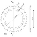 Supersprox Rear Sprocket Alu RAL-1340:43 Black