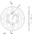 Supersprox Rear Sprocket Alu RAL-1489:40 Black