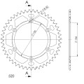 Supersprox Rear Sprocket Alu RAL-1512:47 Gold