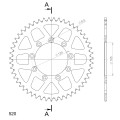 Supersprox Rear Sprocket Alu RAL-151:51 Black