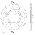 Supersprox Rear Sprocket Alu RAL-1873:48 Black