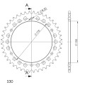 Supersprox Rear Sprocket Alu RAL-2011:43 Black