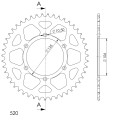 Supersprox Rear Sprocket Alu RAL-2013:47 Black