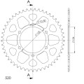 Supersprox Rear Sprocket Alu RAL-2013:50 Black