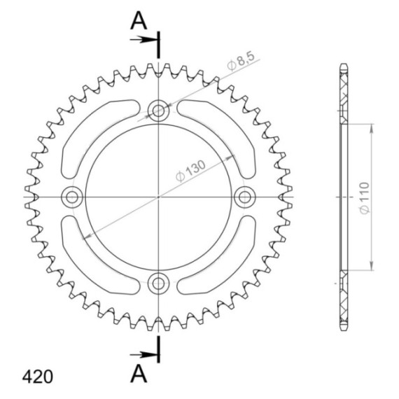 Supersprox Rear Sprocket Alu RAL-209:47 Blue