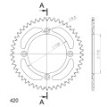 Supersprox Rear Sprocket Alu RAL-209:49 Gold