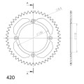 Supersprox Rear Sprocket Alu RAL-209:51 Black