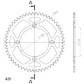 Supersprox Rear Sprocket Alu RAL-209:55 Black