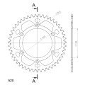 Supersprox Rear Sprocket Alu RAL-210:47 Gold