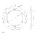 Supersprox Rear Sprocket Alu RAL-225:56 Silver