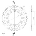 Supersprox Rear Sprocket Alu RAL-245/2:49 Black