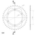 Supersprox Rear Sprocket Alu RAL-245:38 Red