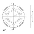 Supersprox Rear Sprocket Alu RAL-245:48 Red