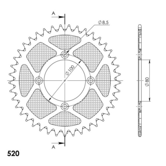 Supersprox Rear Sprocket Alu RAL-2802/2:41 Black