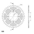 Supersprox Rear Sprocket Alu RAL-2802:41 Black