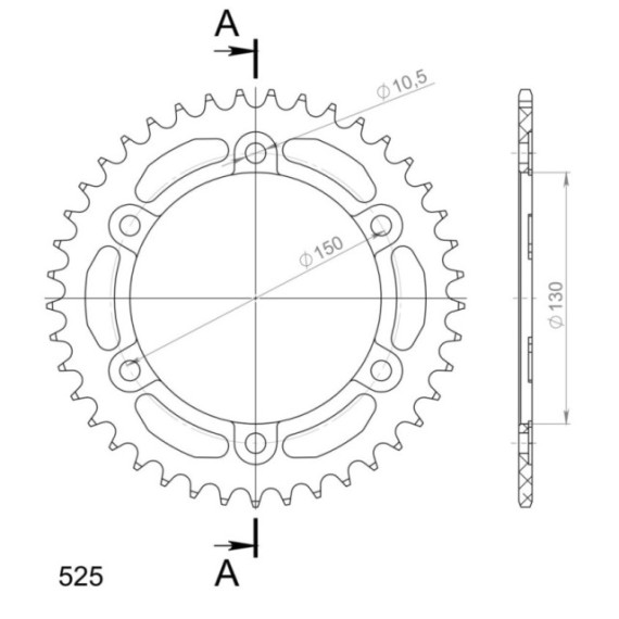 Supersprox Rear Sprocket Alu RAL-300:41 Black