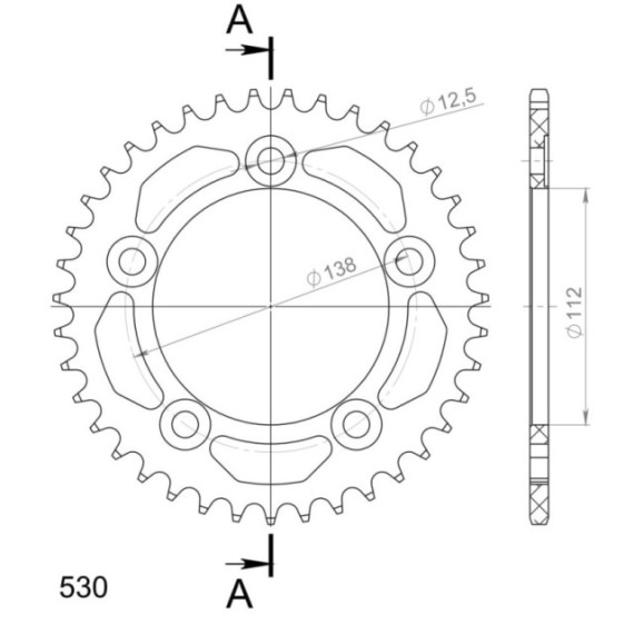 Supersprox Rear Sprocket Alu RAL-302:41 Black