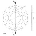 Supersprox Rear Sprocket Alu RAL-401:46 Red