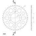 Supersprox Rear Sprocket Alu RAL-404:43 Red