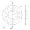 Supersprox Rear Sprocket Alu RAL-404:44 Red