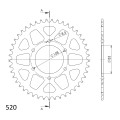 Supersprox Rear Sprocket Alu RAL-404:45 Red