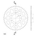 Supersprox Rear Sprocket Alu RAL-404:47 Red