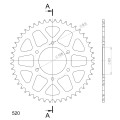 Supersprox Rear Sprocket Alu RAL-404:48 Red