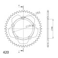 Supersprox Rear Sprocket Alu RAL-4:46 Gold