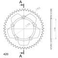 Supersprox Rear Sprocket Alu RAL-4:47 Blue