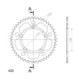 Supersprox Rear Sprocket Alu RAL-4:48 Silver