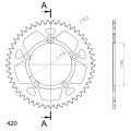 Supersprox Rear Sprocket Alu RAL-4:49 Blue