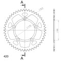 Supersprox Rear Sprocket Alu RAL-4:50 Silver