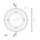 Supersprox Rear Sprocket Alu RAL-455:46 Gold