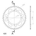 Supersprox Rear Sprocket Alu RAL-457:43 Green