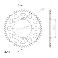 Supersprox Rear Sprocket Alu RAL-457:50 Blue