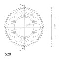 Supersprox Rear Sprocket Alu RAL-460:48 Silver