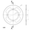 Supersprox Rear Sprocket Alu RAL-462:49 Black