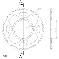 Supersprox Rear Sprocket Alu RAL-462:54 Black