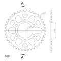 Supersprox Rear Sprocket Alu RAL-478:40 Gold