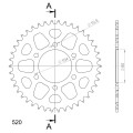 Supersprox Rear Sprocket Alu RAL-478:42 Green