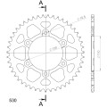 Supersprox Rear Sprocket Alu RAL-479:47 Black